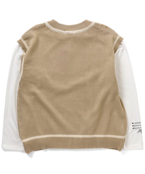 algy（アルジー）の「ニットベスト＆ロンTセット（Tシャツ/カットソー・キッズ・ベージュ/ラベンダー/ミント・MEDIUM/SMALL/XX-SMALL/X-SMALL）」の9枚目の写真