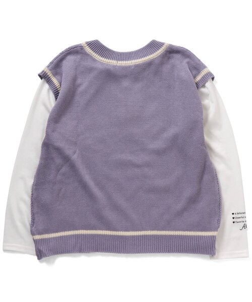 algy（アルジー）の「ニットベスト＆ロンTセット（Tシャツ/カットソー・キッズ・ベージュ/ラベンダー/ミント・MEDIUM/SMALL/XX-SMALL/X-SMALL）」の12枚目の写真