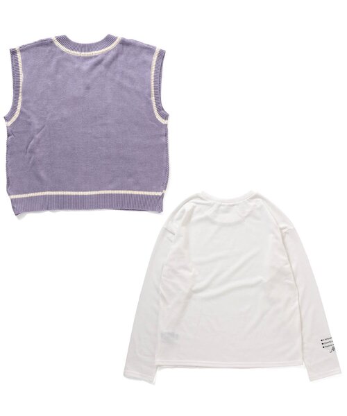 algy（アルジー）の「ニットベスト＆ロンTセット（Tシャツ/カットソー・キッズ・ベージュ/ラベンダー/ミント・MEDIUM/SMALL/XX-SMALL/X-SMALL）」の15枚目の写真