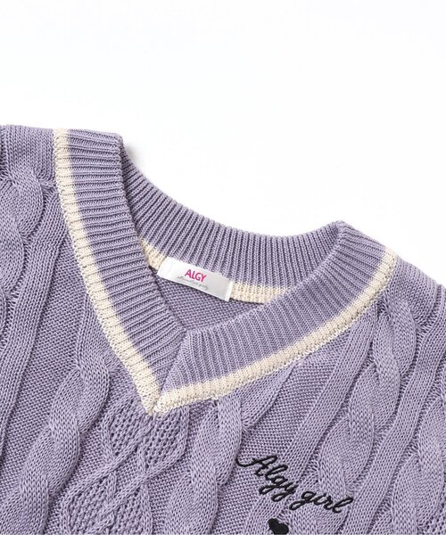algy（アルジー）の「ニットベスト＆ロンTセット（Tシャツ/カットソー・キッズ・ベージュ/ラベンダー/ミント・MEDIUM/SMALL/XX-SMALL/X-SMALL）」の16枚目の写真