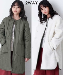 a.v.v（アーヴェヴェ）の「[160]【洗濯機で洗える】タフタ&ボアリバーシブルコート（ダウンジャケット/コート・キッズ）」