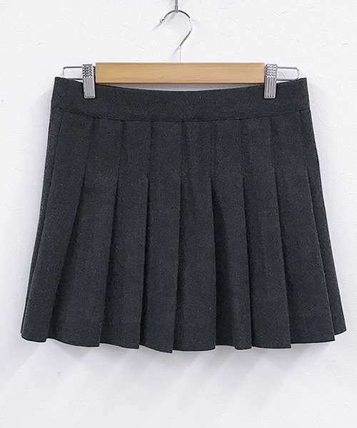 Grandeir（グランディール）の「裏地付き ミニ丈 プリーツスカート（スカート・レディース・グレー/チャコールグレー/ブラック・M）」の7枚目の写真