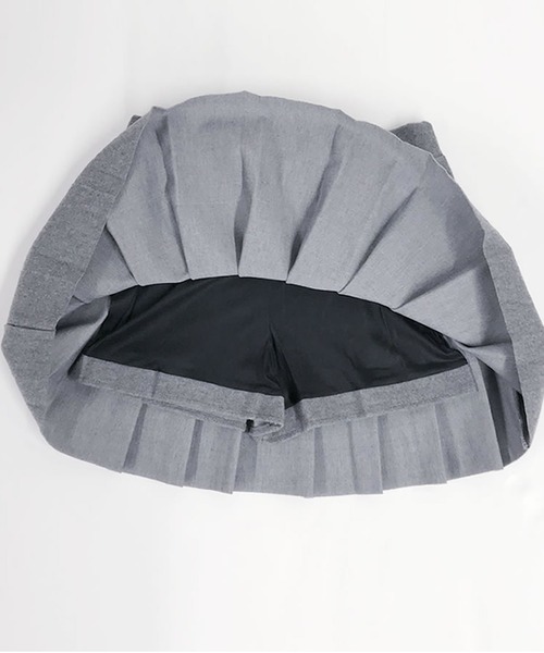 Grandeir（グランディール）の「裏地付き ミニ丈 プリーツスカート（スカート・レディース・グレー/チャコールグレー/ブラック・M）」の14枚目の写真