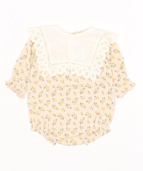 petit main（プティマイン）の「ロンパースBIBセット（ロンパース・キッズ・ライトピンク/ライトベージュ・70cm/80ｃｍ）」の3枚目の写真