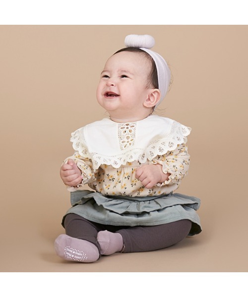 petit main（プティマイン）の「ロンパースBIBセット（ロンパース・キッズ・ライトピンク/ライトベージュ・70cm/80ｃｍ）」の19枚目の写真