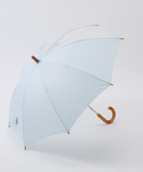 392 plusm（サンキューニプリュスエム）の「Umbrella Kids 45 - check - 790193（長傘・キッズ・ベージュ/オフホワイト/イエロー/グリーン・45cm）」の8枚目の写真