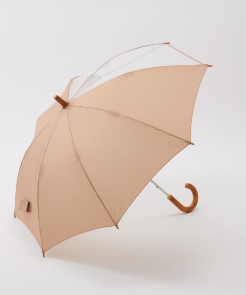 392 plusm（サンキューニプリュスエム）の「Umbrella Kids 45 - check - 790193（長傘・キッズ・ベージュ/オフホワイト/イエロー/グリーン・45cm）」の13枚目の写真