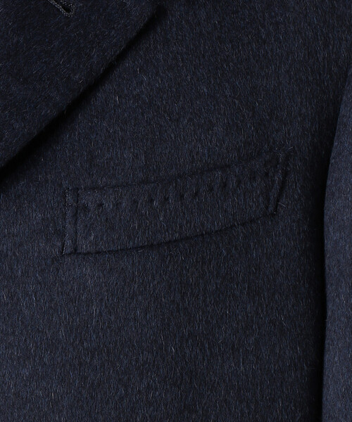COMME CA MEN(コムサメン)の「ウール×アンゴラビーバー仕上げ バルカラーコート(ステンカラーコート・メンズ・ネイビー/ブラウン/ライトグレー・L/XXL/LL/M/S)」の9枚目の写真
