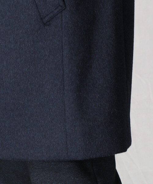COMME CA MEN(コムサメン)の「ウール×アンゴラビーバー仕上げ バルカラーコート(ステンカラーコート・メンズ・ネイビー/ブラウン/ライトグレー・L/XXL/LL/M/S)」の11枚目の写真