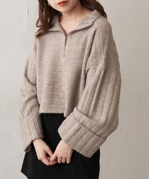 Chico | 【SET UP対応】ハーフZIPワイドリブショート丈ニット(ニット/セーター)