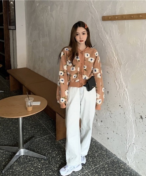 SONA（ソナ）の「SONYUNARA ボアクロップカーディガン（カーディガン/ボレロ・レディース・ブラック/コーラルピンク・FREE）」の12枚目の写真