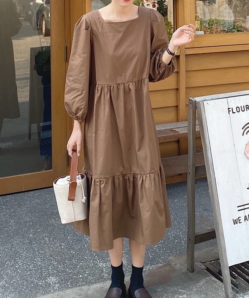 スタイリスト のワンピース 綿100 ワンピース ドレス Stylists フリー綿100 ティアードワンピース