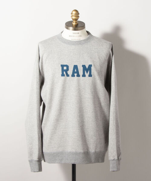 BARNS OUTFITTERS(バーンズアウトフィッターズ)の「【WEB限定】【BARNS OUTFITTERS】別注スウェット RAM(スウェット・メンズ・チャコールグレー/ブルー系その他7・SMALL/MEDIUM/LARGE)」の2枚目の写真