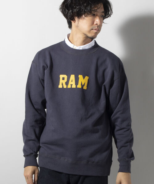 BARNS OUTFITTERS(バーンズアウトフィッターズ)の「【WEB限定】【BARNS OUTFITTERS】別注スウェット RAM(スウェット・メンズ・チャコールグレー/ブルー系その他7・SMALL/MEDIUM/LARGE)」の7枚目の写真