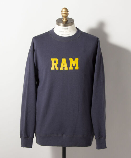 BARNS OUTFITTERS(バーンズアウトフィッターズ)の「【WEB限定】【BARNS OUTFITTERS】別注スウェット RAM(スウェット・メンズ・チャコールグレー/ブルー系その他7・SMALL/MEDIUM/LARGE)」の5枚目の写真