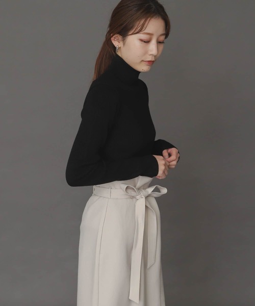 SENSE OF PLACE by URBAN RESEARCH（センスオブプレイスバイアーバンリサーチ）の「ストレッチリブタートルネックセーター（ニット/セーター・レディース・ブラック/アイボリー/ブラウン/ピンク・ONE）」の10枚目の写真