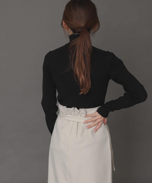 SENSE OF PLACE by URBAN RESEARCH（センスオブプレイスバイアーバンリサーチ）の「ストレッチリブタートルネックセーター（ニット/セーター・レディース・ブラック/アイボリー/ブラウン/ピンク・ONE）」の21枚目の写真