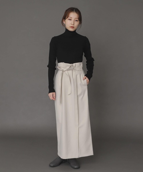 SENSE OF PLACE by URBAN RESEARCH（センスオブプレイスバイアーバンリサーチ）の「ストレッチリブタートルネックセーター（ニット/セーター・レディース・ブラック/アイボリー/ブラウン/ピンク・ONE）」の6枚目の写真