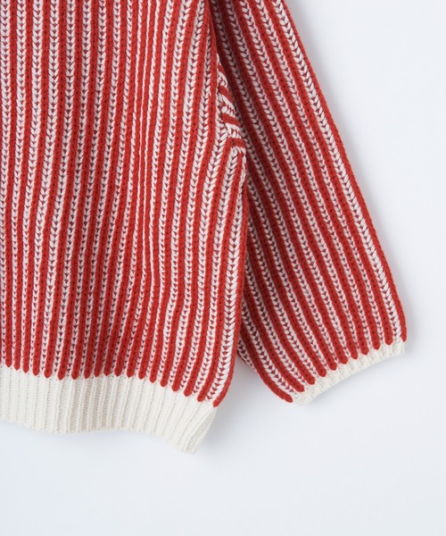 CIAOPANIC TYPY(チャオパニックティピー)の「【KIDS】畦ストライプニットプルオーバー(ニット/セーター・キッズ・オレンジ/グリーン/グレー・X-LARGE/MEDIUM/SMALL/XX-LARGE/LARGE)」の8枚目の写真