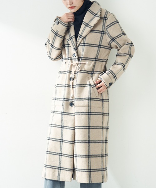 COLLAGE GALLARDAGALANTE チェックダブルチェスターコー卜 COLLAGE