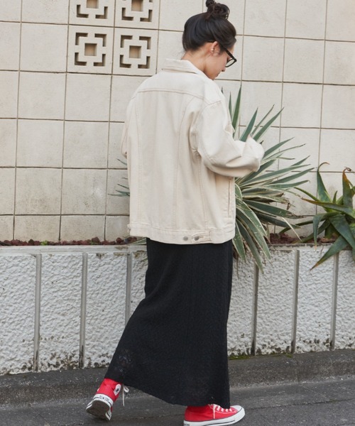 Auntie Rosa Holiday（アンティローザホリデー）の「オーバーサイズデニムジャケット（デニムジャケット・レディース・ブルー/アイボリー・FREE）」の13枚目の写真