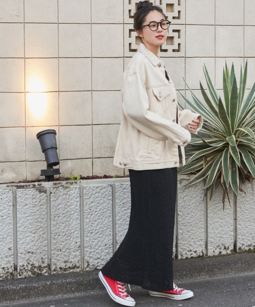 Auntie Rosa Holiday（アンティローザホリデー）の「オーバーサイズデニムジャケット（デニムジャケット・レディース・ブルー/アイボリー・FREE）」の12枚目の写真