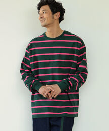 B:MING by BEAMS | B:MING by BEAMS / ビッグシルエット シルケット ボーダー カットソー(Tシャツ/カットソー)