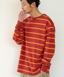 B:MING by BEAMS / ビッグシルエット シルケット ボーダー カットソー