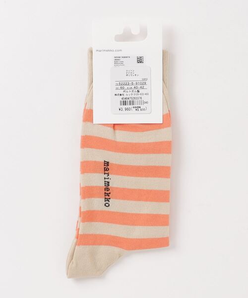 marimekko(マリメッコ)の「【kioski】Tasaraita Unikko / Kasvaa socks(ソックス/靴下・レディース・ライトブルー/オレンジ/グリーン・46/40/43/37/34)」の4枚目の写真