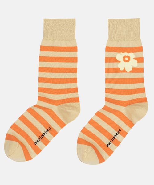 marimekko(マリメッコ)の「【kioski】Tasaraita Unikko / Kasvaa socks(ソックス/靴下・レディース・ライトブルー/オレンジ/グリーン・46/40/43/37/34)」の3枚目の写真