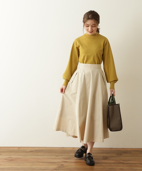 N.(N. Natural Beauty Basic)(エヌエヌナチュラルビューティーベーシック)の「◆サーキュラースカート(スカート・レディース・ベージュ/ブルー/ライトグリーン・MEDIUM)」の7枚目の写真