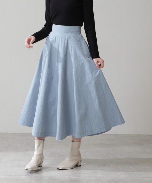 N.(N. Natural Beauty Basic)(エヌエヌナチュラルビューティーベーシック)の「◆サーキュラースカート(スカート・レディース・ベージュ/ブルー/ライトグリーン・MEDIUM)」の11枚目の写真