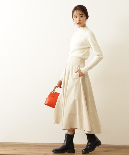 N.(N. Natural Beauty Basic)(エヌエヌナチュラルビューティーベーシック)の「◆サーキュラースカート(スカート・レディース・ベージュ/ブルー/ライトグリーン・MEDIUM)」の19枚目の写真