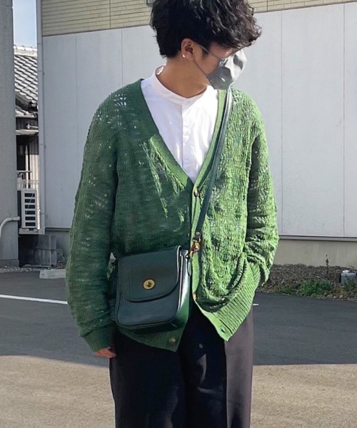 CPCM（シーピーシーエム）の「スカシ編みニットカーディガン（カーディガン/ボレロ・メンズ・グレー/ブルー/グリーン・FREE）」の3枚目の写真