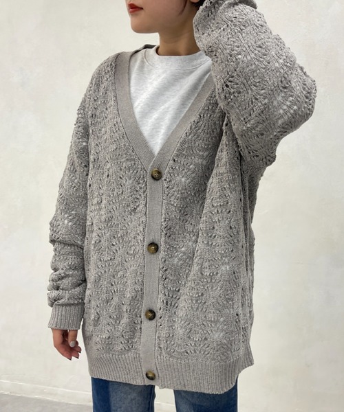 CPCM（シーピーシーエム）の「スカシ編みニットカーディガン（カーディガン/ボレロ・メンズ・グレー/ブルー/グリーン・FREE）」の20枚目の写真