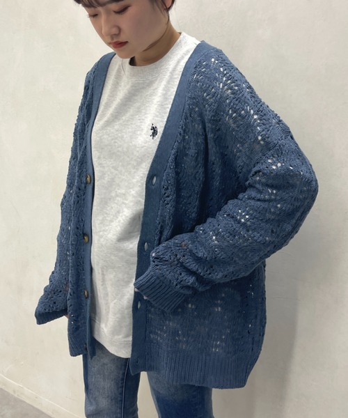 CPCM（シーピーシーエム）の「スカシ編みニットカーディガン（カーディガン/ボレロ・メンズ・グレー/ブルー/グリーン・FREE）」の17枚目の写真