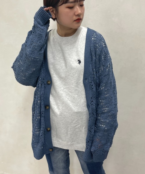 CPCM（シーピーシーエム）の「スカシ編みニットカーディガン（カーディガン/ボレロ・メンズ・グレー/ブルー/グリーン・FREE）」の11枚目の写真