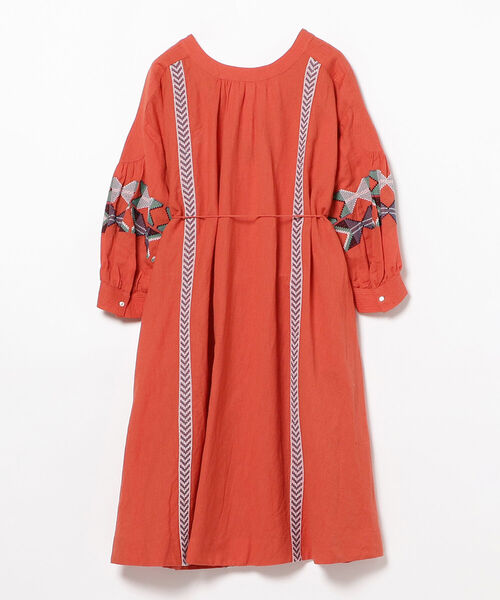 BEAMS LIGHTS(ビームスライツ)の「HAVA / エンブロイダリー ワンピース(ワンピース・レディース・ダークブラウン/レッド・ONE SIZE)」の16枚目の写真