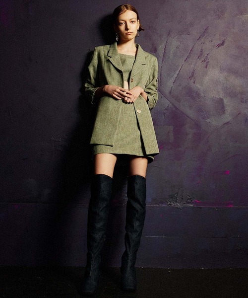 REDYAZEL（レディアゼル）の「ツイードビスチェ（キャミソール・レディース・ベージュ/ブルー/グリーン・FREE）」の5枚目の写真