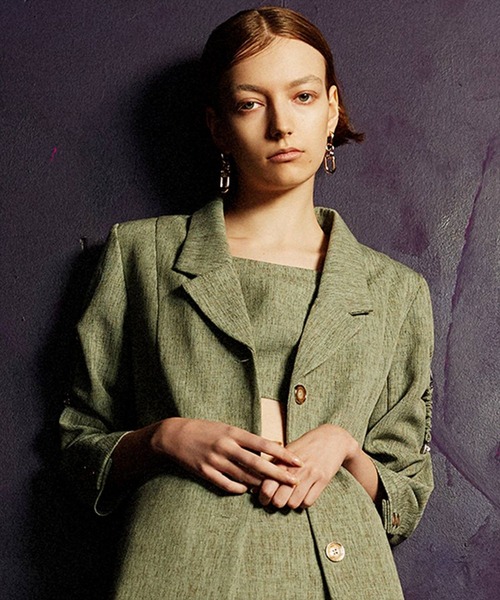 REDYAZEL（レディアゼル）の「ツイードビスチェ（キャミソール・レディース・ベージュ/ブルー/グリーン・FREE）」の6枚目の写真