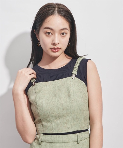 REDYAZEL（レディアゼル）の「ツイードビスチェ（キャミソール・レディース・ベージュ/ブルー/グリーン・FREE）」の9枚目の写真