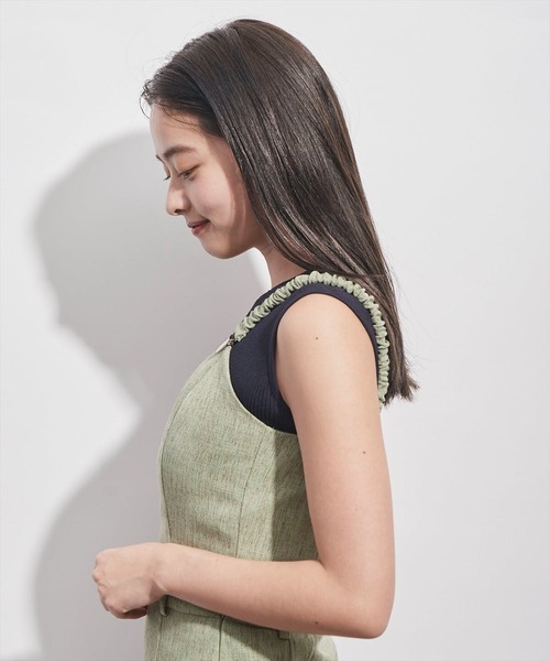 REDYAZEL（レディアゼル）の「ツイードビスチェ（キャミソール・レディース・ベージュ/ブルー/グリーン・FREE）」の10枚目の写真