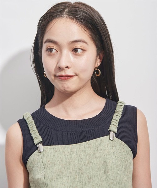 REDYAZEL（レディアゼル）の「ツイードビスチェ（キャミソール・レディース・ベージュ/ブルー/グリーン・FREE）」の12枚目の写真