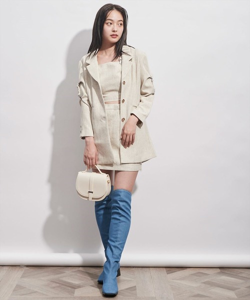 REDYAZEL（レディアゼル）の「ツイードビスチェ（キャミソール・レディース・ベージュ/ブルー/グリーン・FREE）」の16枚目の写真