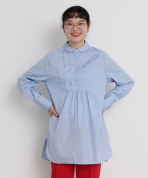 CHILD WOMAN | FINX100/2ブロード 小丸衿チュニック丈ブラウス(シャツ/ブラウス)