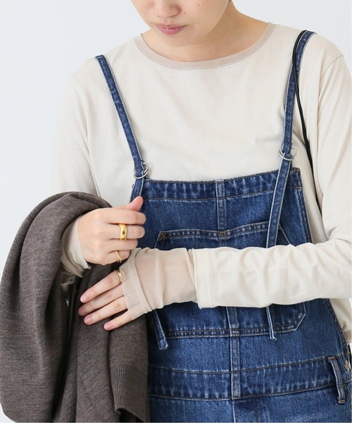 SLOBE IENA（スローブイエナ）の「《追加》レイヤードスリーブロンTEE◆（Tシャツ/カットソー・レディース・ホワイト/ナチュラル/ブルー系その他・FREE）」の13枚目の写真