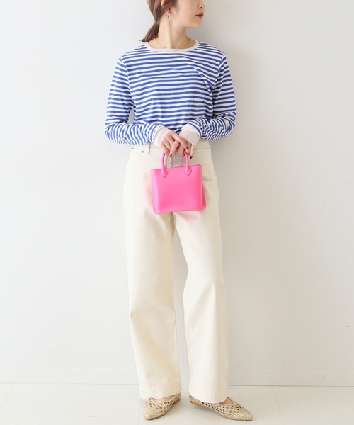 SLOBE IENA（スローブイエナ）の「《追加》レイヤードスリーブロンTEE◆（Tシャツ/カットソー・レディース・ホワイト/ナチュラル/ブルー系その他・FREE）」の19枚目の写真