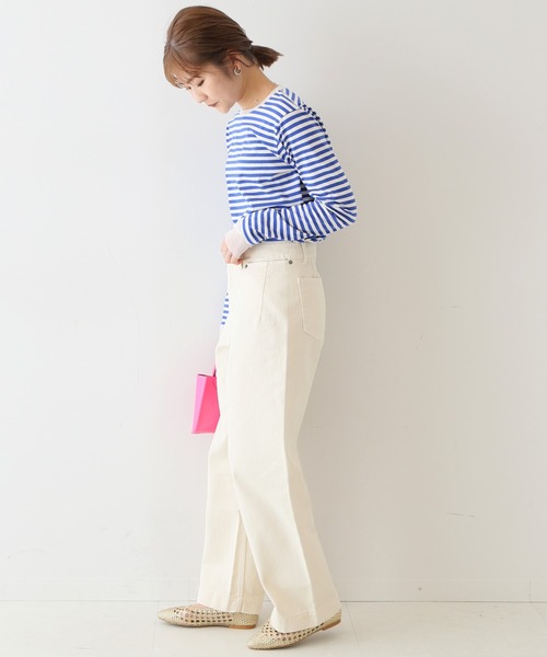 SLOBE IENA（スローブイエナ）の「《追加》レイヤードスリーブロンTEE◆（Tシャツ/カットソー・レディース・ホワイト/ナチュラル/ブルー系その他・FREE）」の17枚目の写真