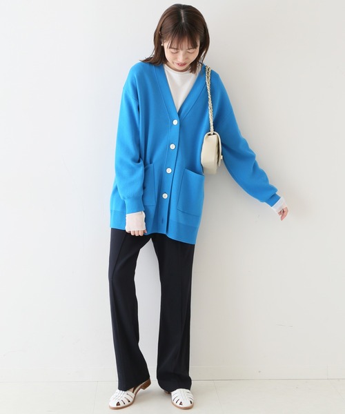 SLOBE IENA（スローブイエナ）の「《追加》レイヤードスリーブロンTEE◆（Tシャツ/カットソー・レディース・ホワイト/ナチュラル/ブルー系その他・FREE）」の6枚目の写真