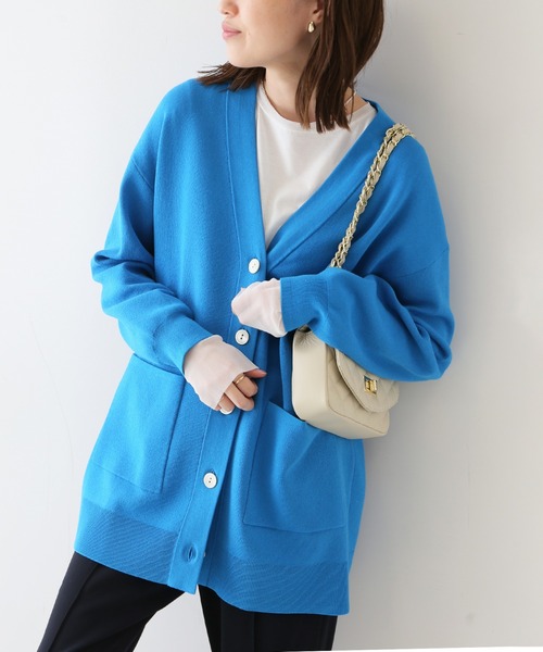 SLOBE IENA（スローブイエナ）の「《追加》レイヤードスリーブロンTEE◆（Tシャツ/カットソー・レディース・ホワイト/ナチュラル/ブルー系その他・FREE）」の7枚目の写真